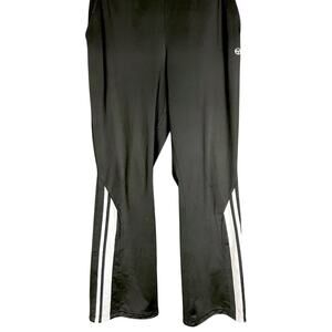 Women's Sergio Tacchini Black & White Flared Track Pants - Size Large